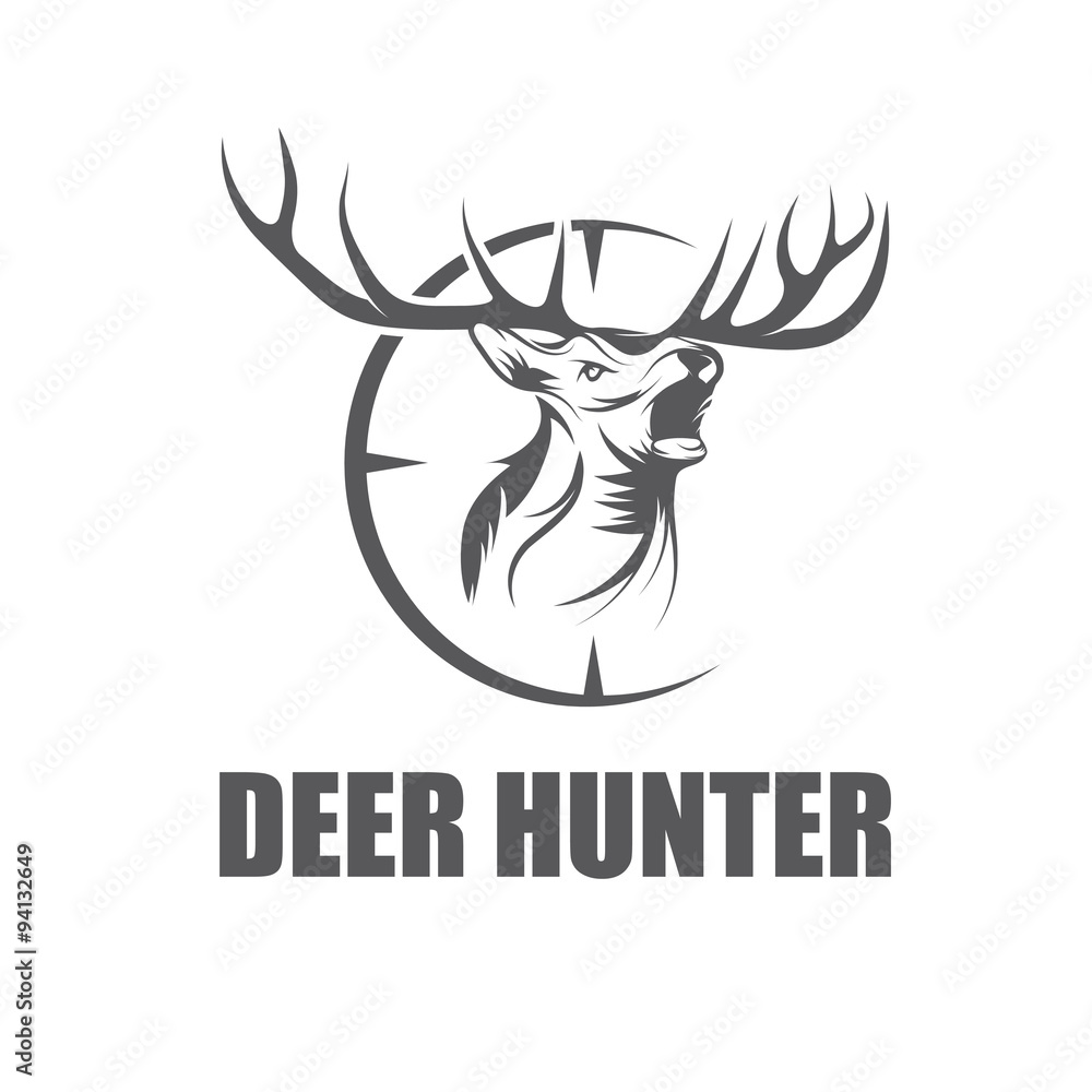 deer hunter vector design template deer hunter vector design template