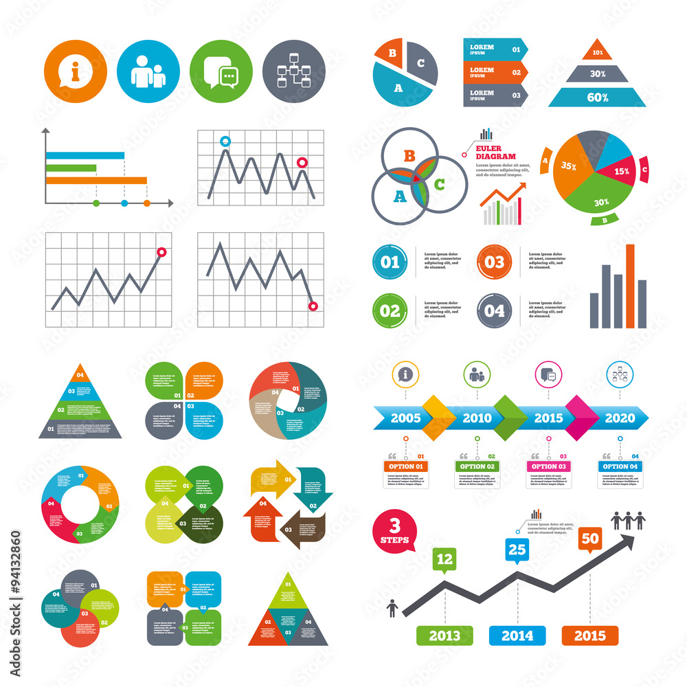 Information sign and group. Communication icons. Information sign and group. Communication icons.