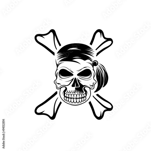 pirate skull with bones