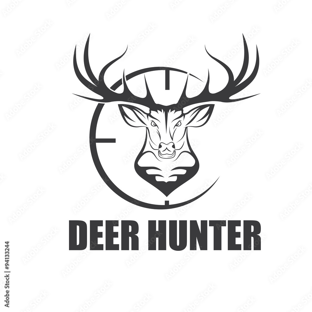 deer hunter vector design template deer hunter vector design template