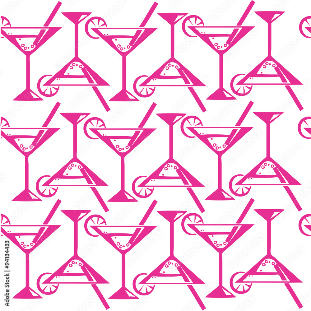 Cocktails seamless pattern Cocktails seamless pattern