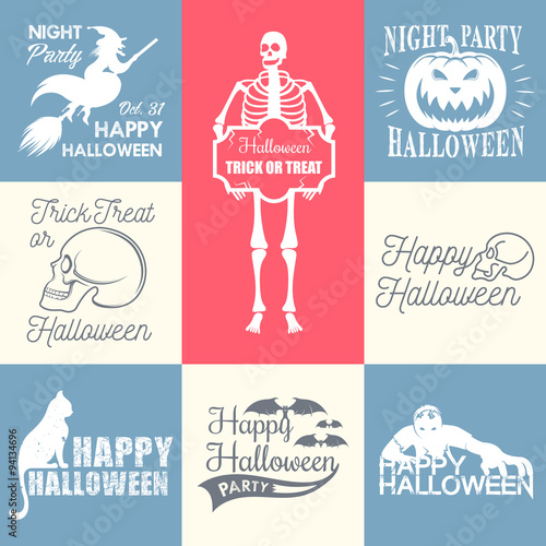 Halloween Badges set