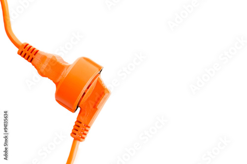 electric plug and socket isolated on a white background