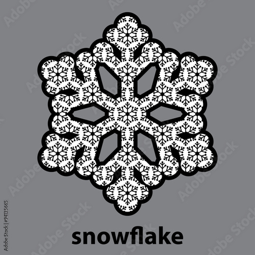 Decorative Christmas card with snowflakes and double exposure