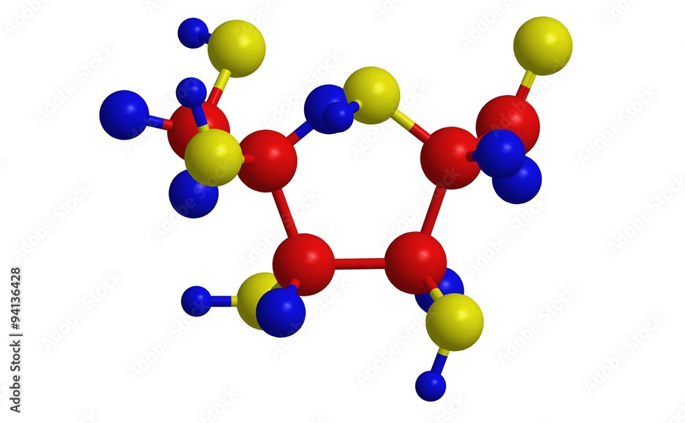 Molecular structure of saccharide mannose Molecular structure of saccharide mannose