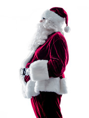 santa claus silhouette isolated
