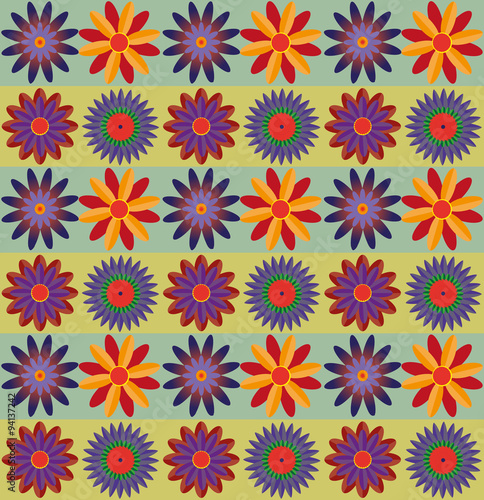 Colorful floral pattern.