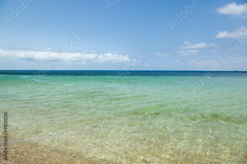 beautiful tropical beach  turquoise water and white sand