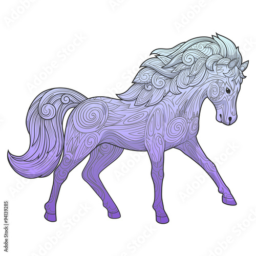 Horse hand drawn ornament vector illustration
