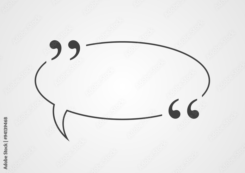 Quote blank speech bubble abstract design Quote blank speech bubble abstract design