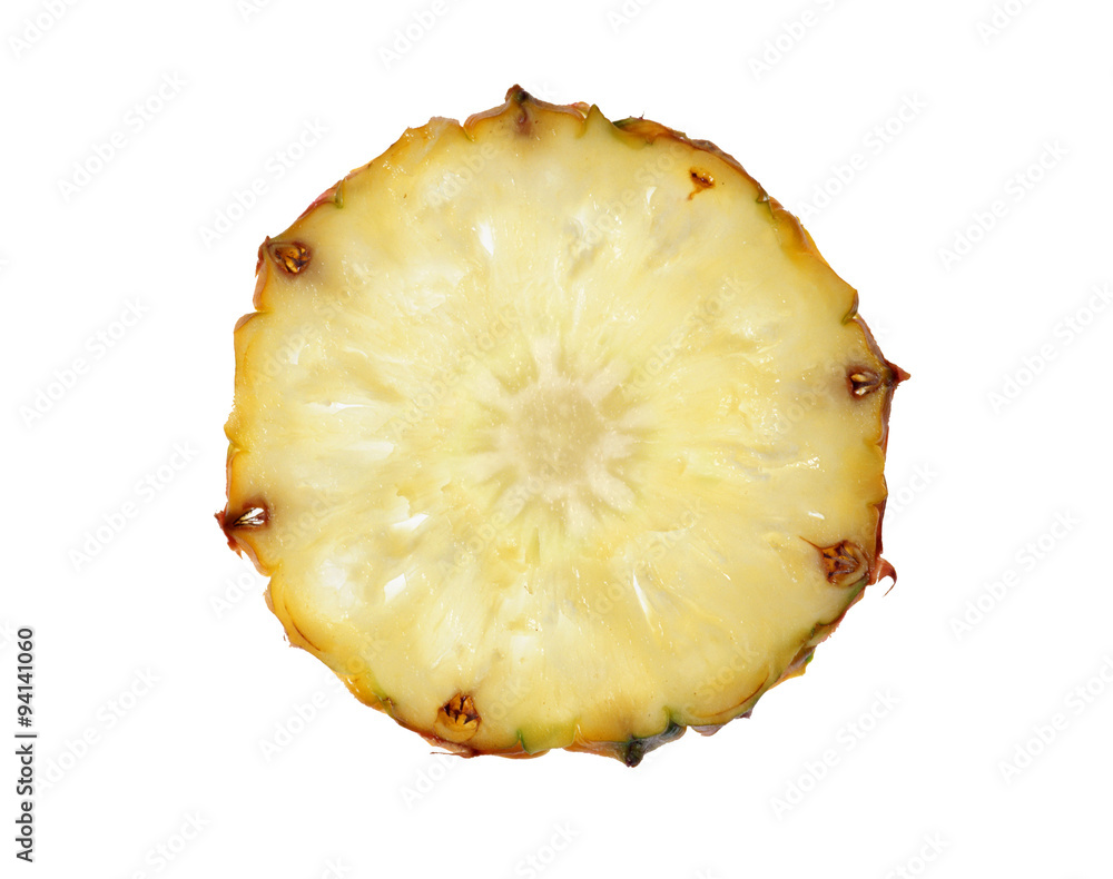 sweet slice of pineapple fruit isolated on white background sweet slice of pineapple fruit isolated on white background