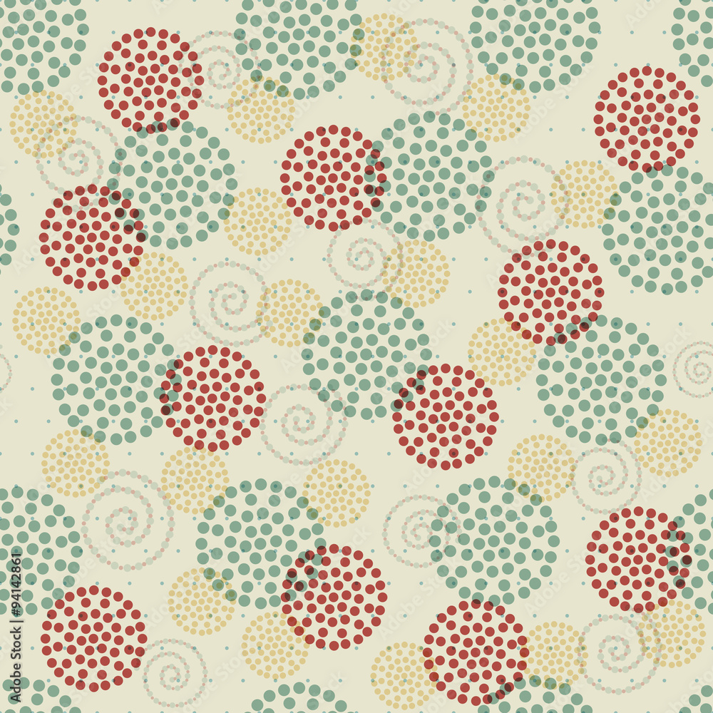 seamless abstract ornament dots