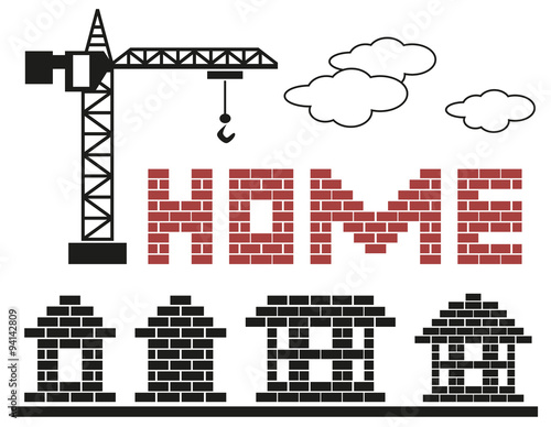 home made of bricks
