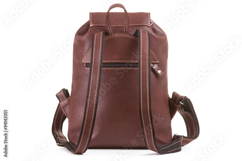 back of the brown backpack