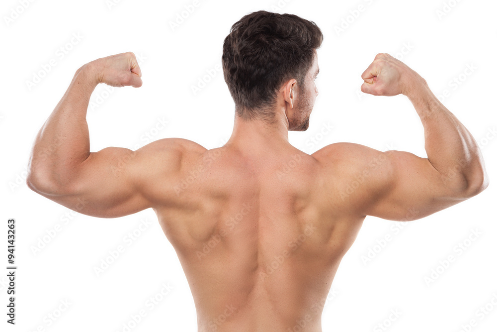 Man Flexing Muscles