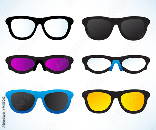 Set of eyeglasses and sunglasses