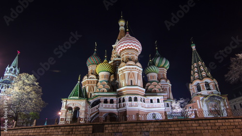 St. Basils cathedral timelapse hyperlapse in Moscow, Russia