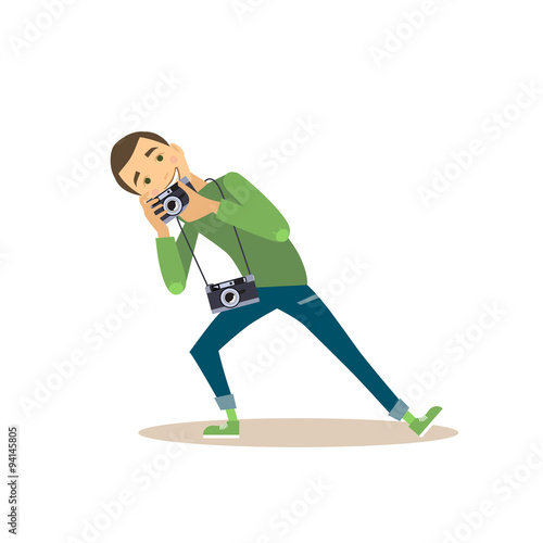 Vector Photographer in Flat Style