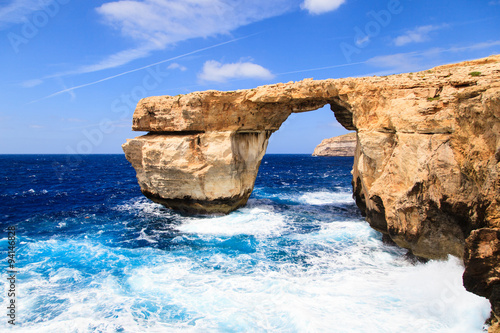 Azure Window, famous stone arch of Gozo island