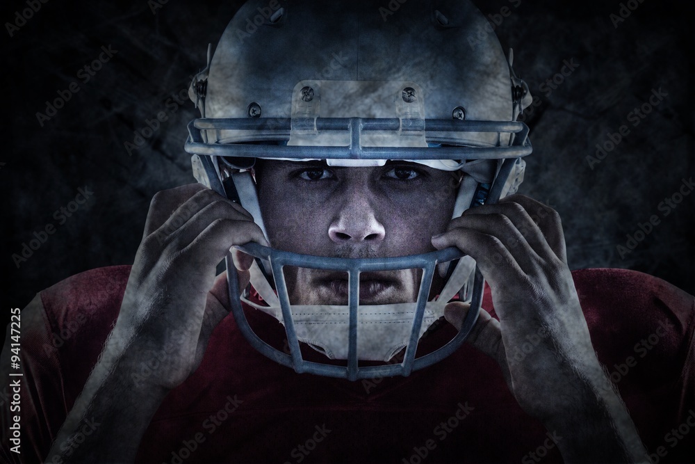 Portrait of american football player