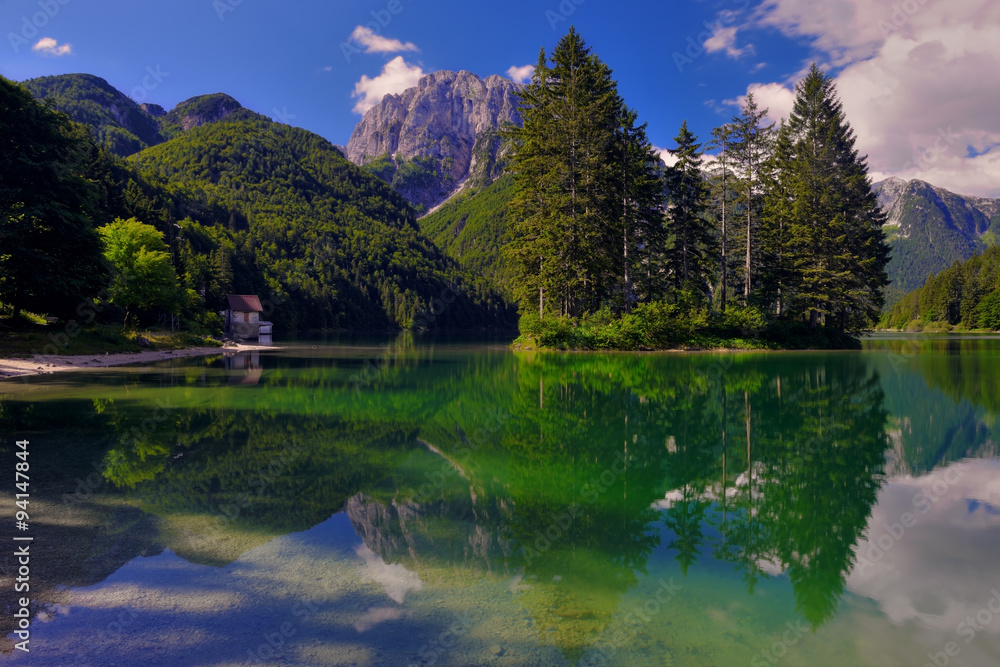 Lake Predil near the Slovenian border