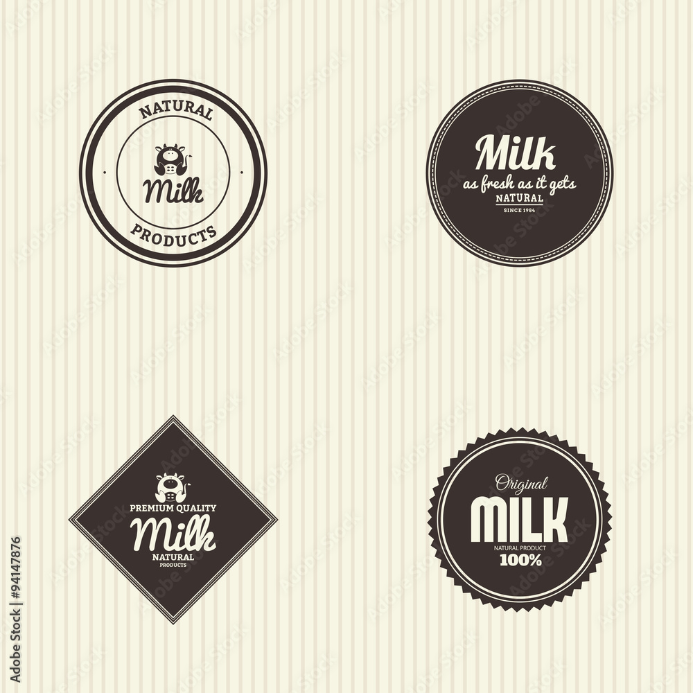 Obraz premium Milk label