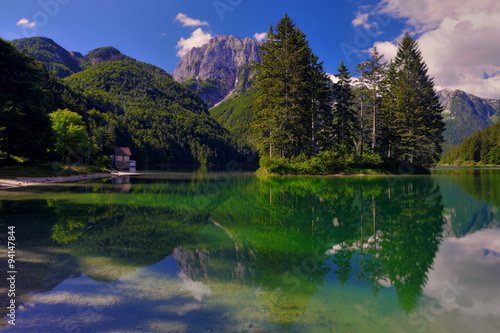 Lake Predil near the Slovenian border