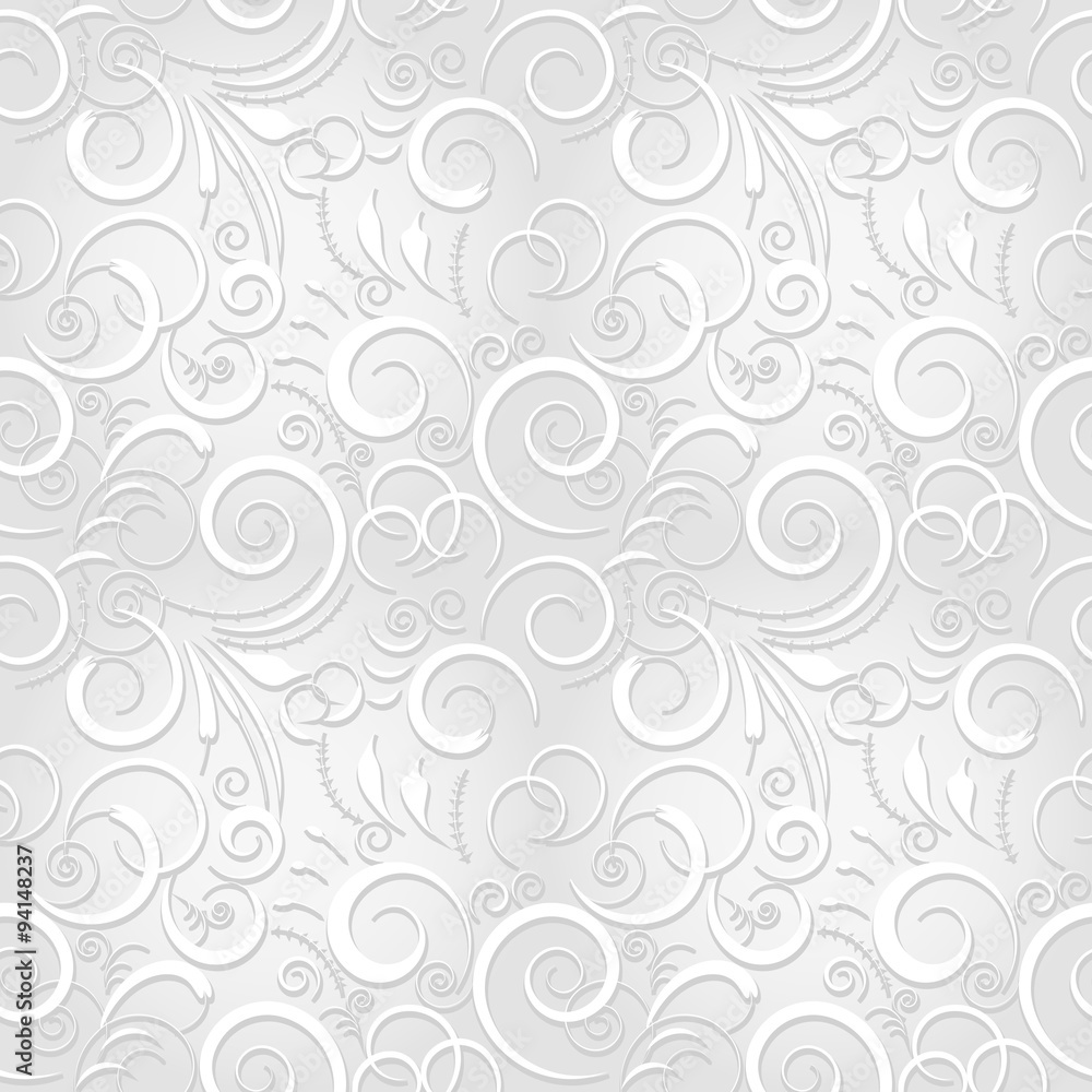 White festive seamless pattern