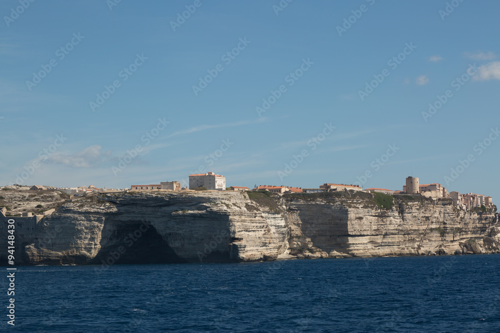 Cave in the white cliffs below Bonifacio in south Corsica