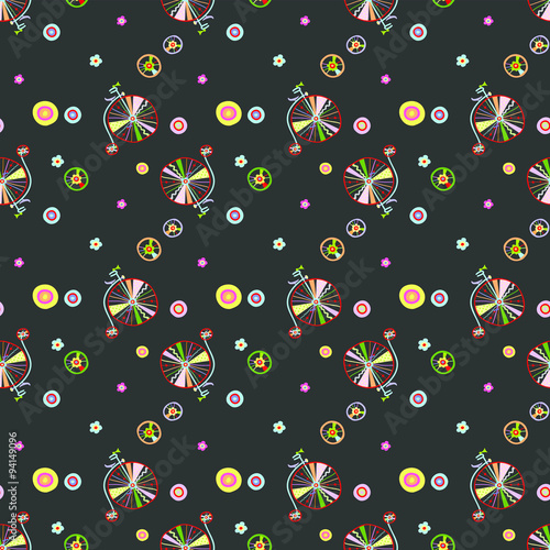 Vector Illustration of bicycles background