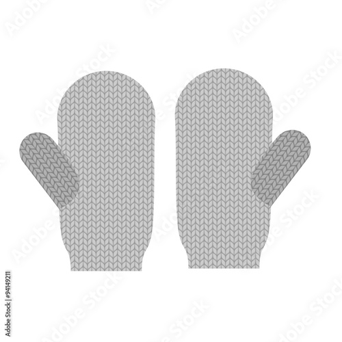Knitted warm mittens. Wool Winter clothing accessories. Mittens