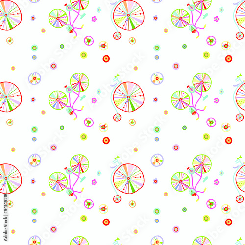 Vector Illustration of bicycles background