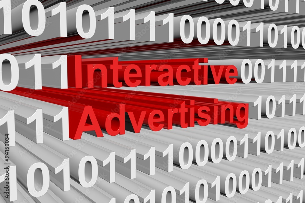 Interactive Advertising presented in the form of binary code