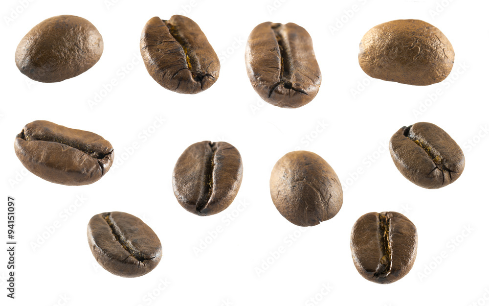 Obraz premium Coffee beans isolate on white background