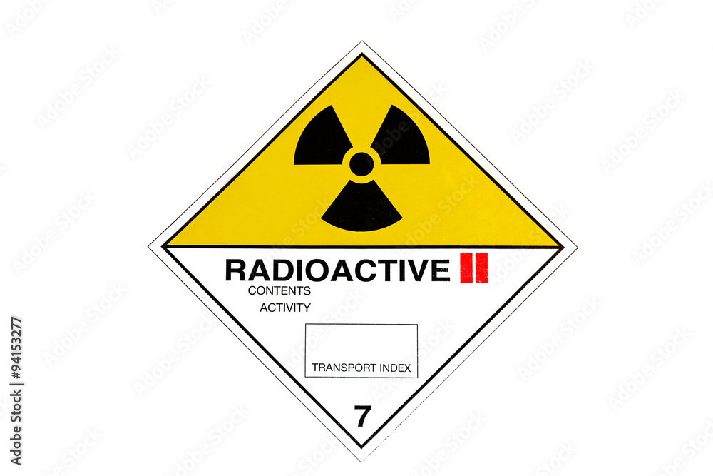 Warning sign for radioactive materials Warning sign for radioactive materials