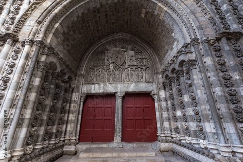 Entrance of the Cathedral Saint Etienne in Cahors, France. On the Via Podiensis to Santiago de Compostela