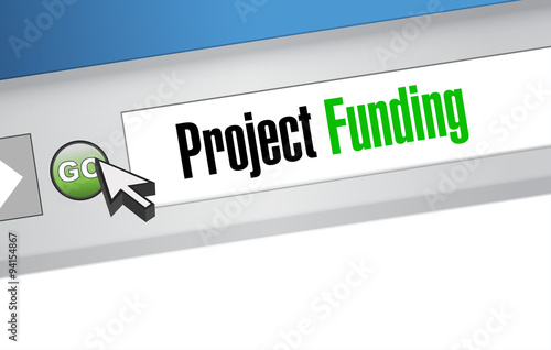 Project Funding online sign concept