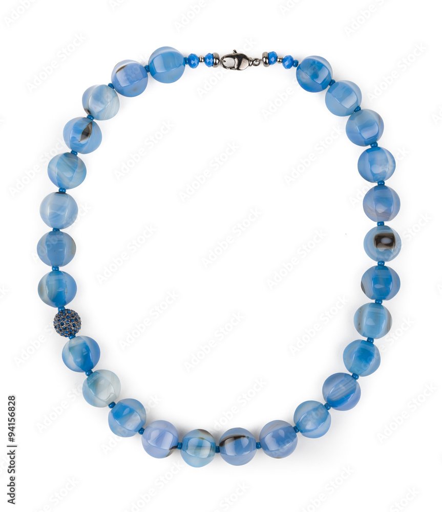 A beautiful light blue chalcedony necklace A beautiful light blue chalcedony necklace