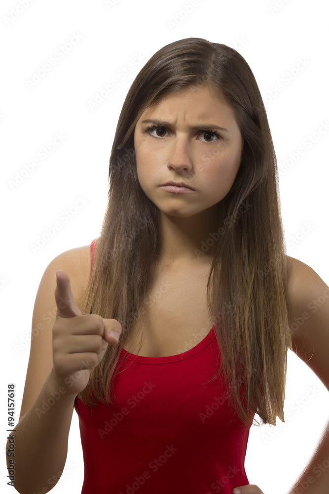 beautiful teenage girl portrait angry threatening beautiful teenage girl portrait angry threatening
