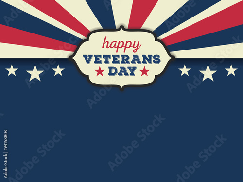 Veterans Day Background and Emblem Logo Design. Vector illustration