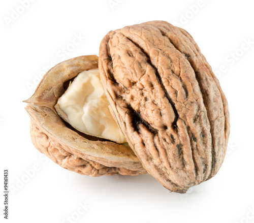 walnut isolated on the white background