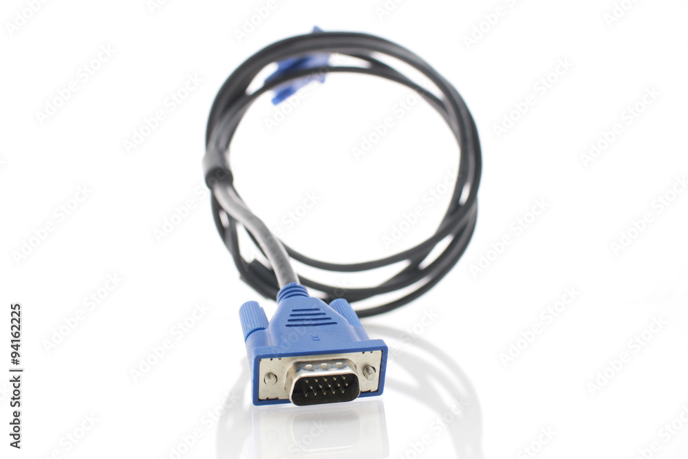 vga connector isolated on white blackground vga connector isolated on white blackground