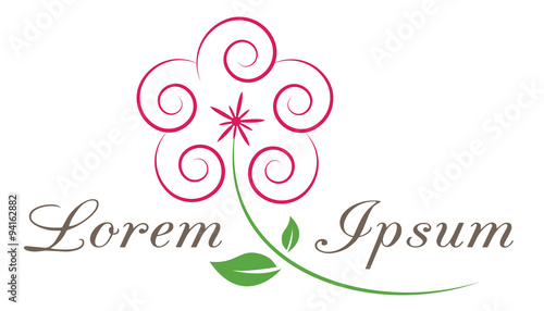 Floret vector logo template