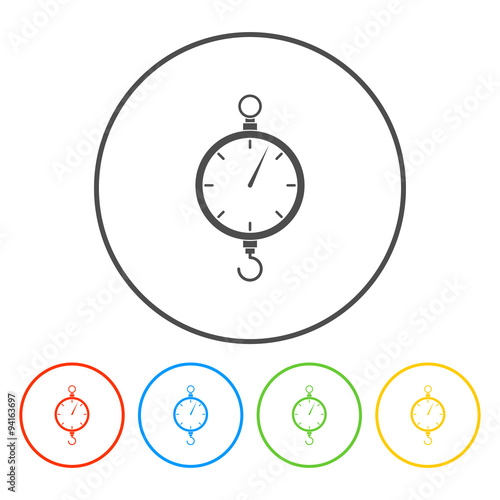 scales icon. Flat design style