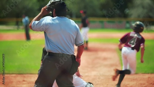 Slow motion of batter hitting home run during a baseball game
