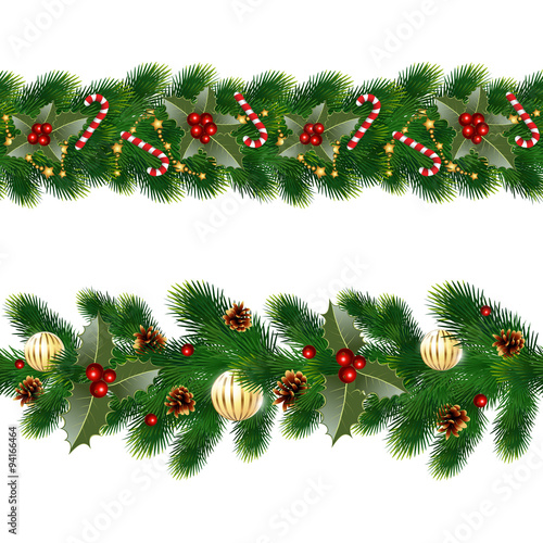 garlands of fir tree