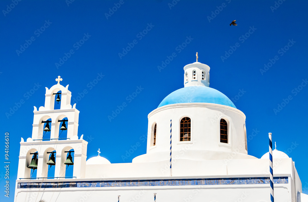 Oia church, Santorini island, Cyclades, Greece