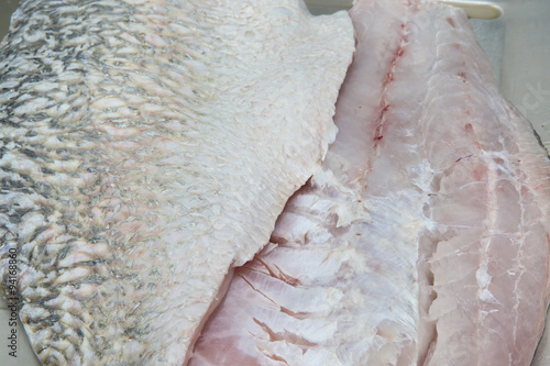 Fillet of fresh raw fish (white perch)