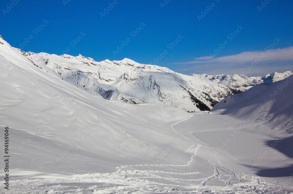 Snow and mountain