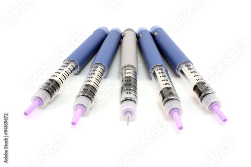 Syringe pen with insulin